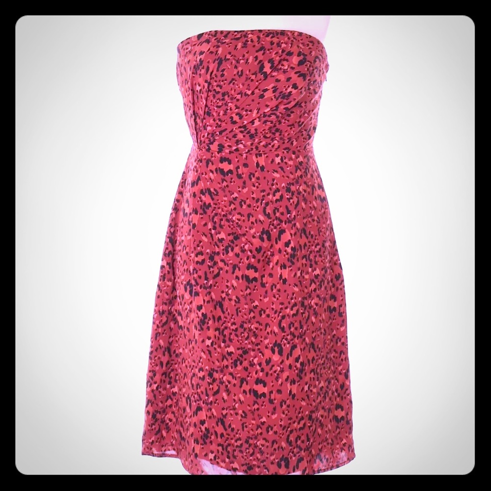 NWOT The Limited strapless leopard print dress